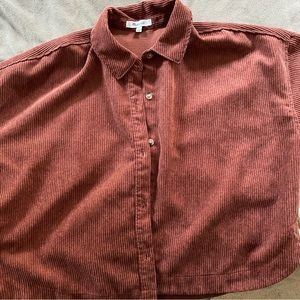 Madewell corduroy camp shirt- boyfriend fit